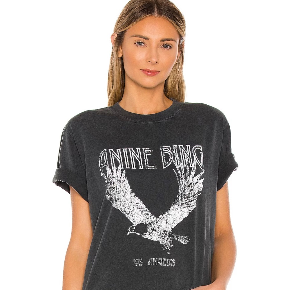 Anine Bing Lili tee in washed black